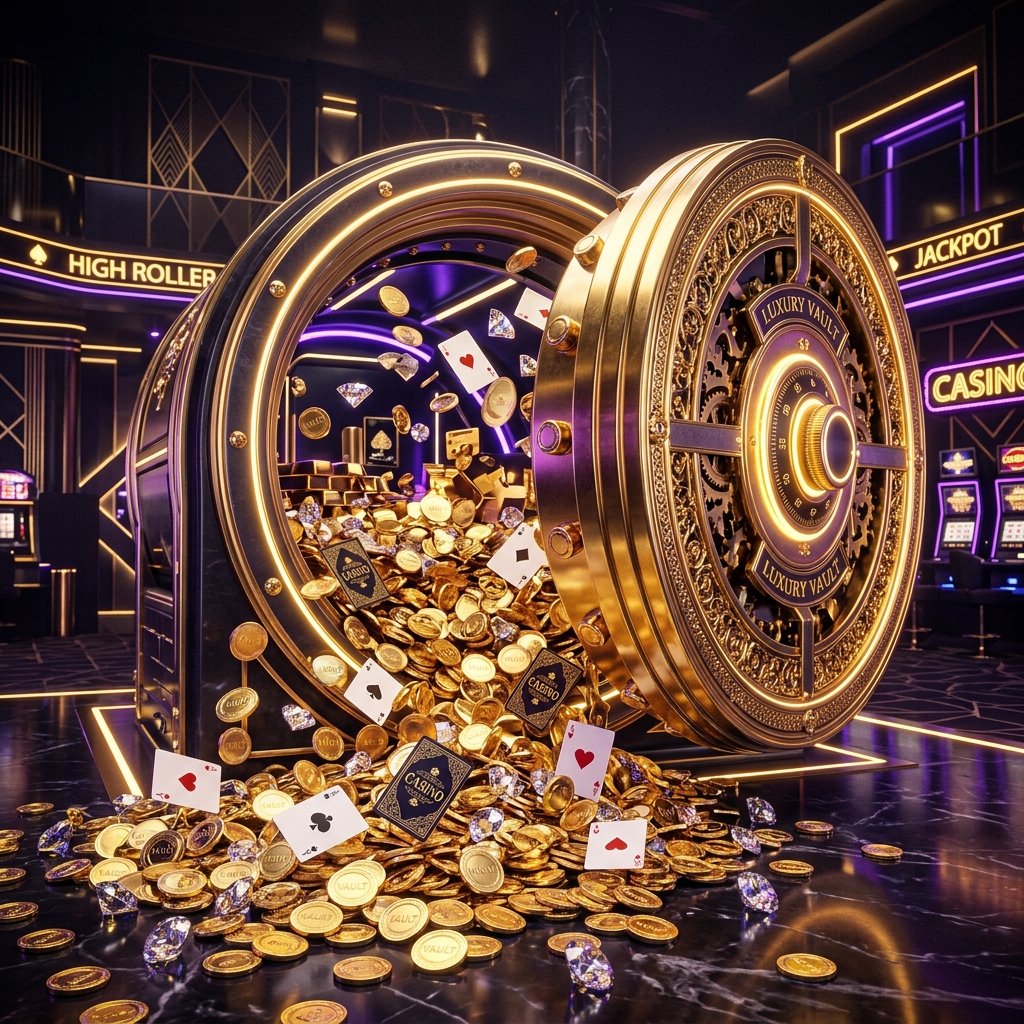 9Vinz Casino Gold & Neon elements